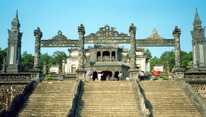The wrought-iron triple gate in Khai Dinh Tomb