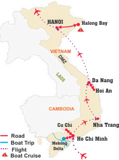 15 Day Vietnam Family Travel With Kids map