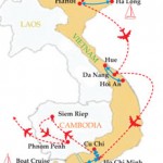 vietnam cambodia itinerary 3 weeks map