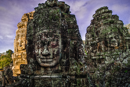 Rock Faces of Angkor Thom - Cambodia tours