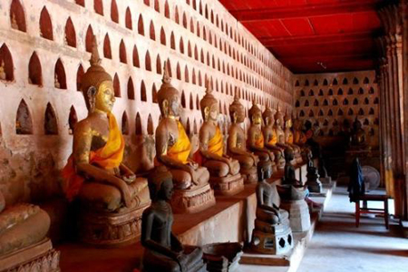 Buddha statues in Wat Sisaket, Laos