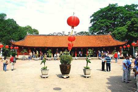 vietnam tour northern days courtyard hanoi literature temple inside
