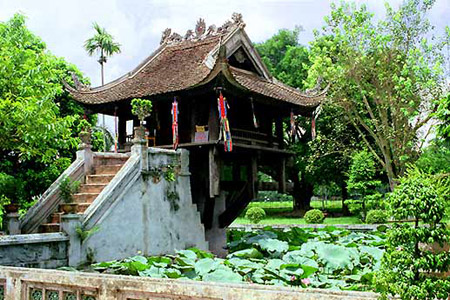 one pillar pagoda