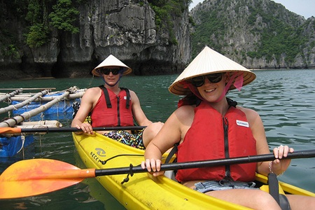 Kayaking in Halong Bay