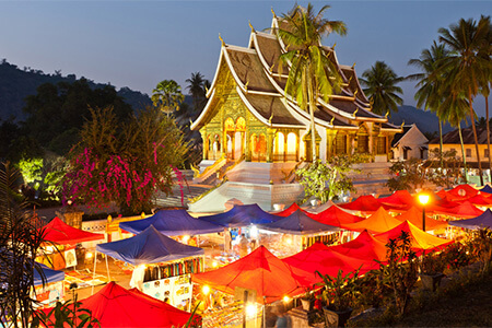 Night Market of Luang PraBang Laos Tour