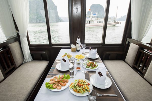 halong bay seafood for lunch 12 day vietnam tour