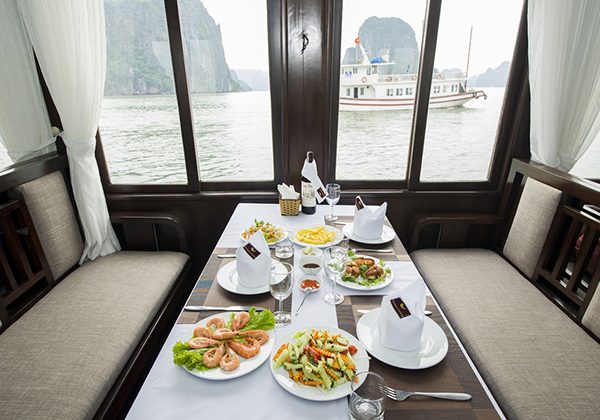 halong bay seafood for lunch 12 day vietnam tour