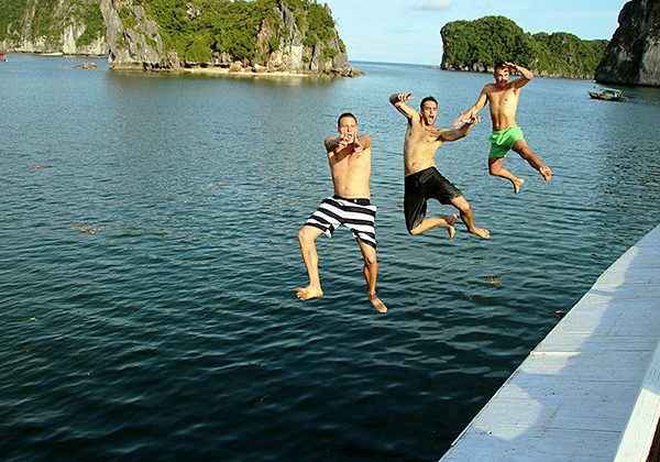 halong bay swimming halong bay tours