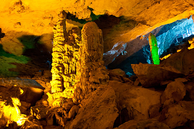 halong bay cave exploration