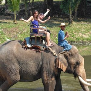 Elephant ride in Da Tien site, Dalat
