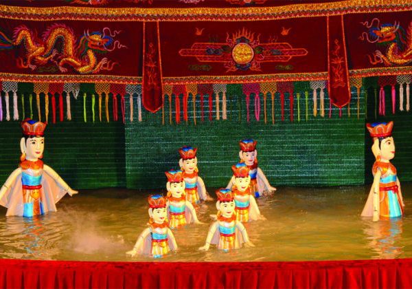 enjoy water puppet show in hanoi