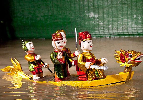 Hanoi water puppet show - laos vietnam tour