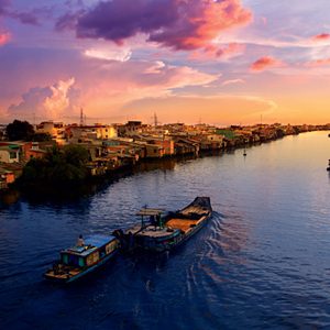 A cruise along the Mekong river