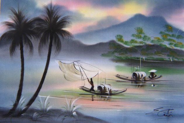 vietnamese silk paintings