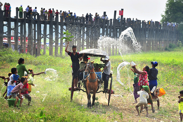 Thingyan Water Festival in Mandalay