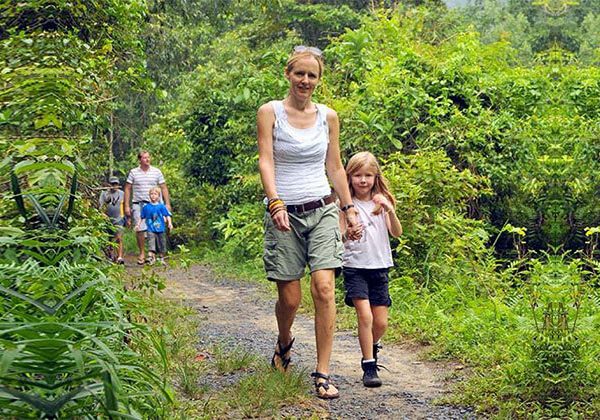 Family treking in Cat Ba Island - Vietnam family tour