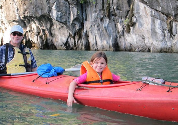 Kayaking family tour in vietnam