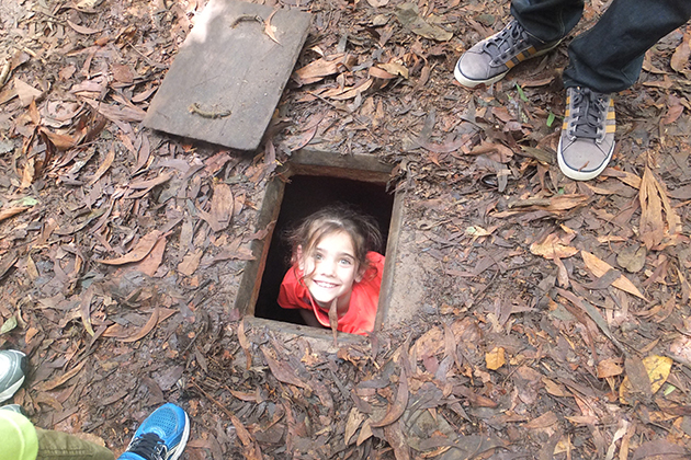 explore cu chi tunnels with your kids