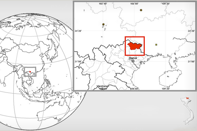 cao bang vietnam map