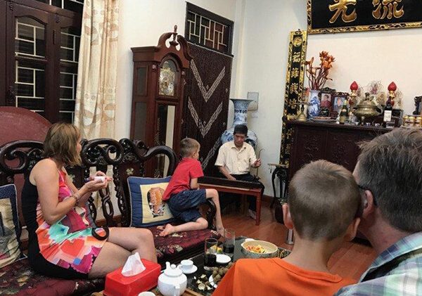 Dinner with a host family in Hue