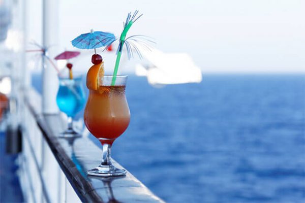 Drinks on boat in Vietnam Cambodia Tour