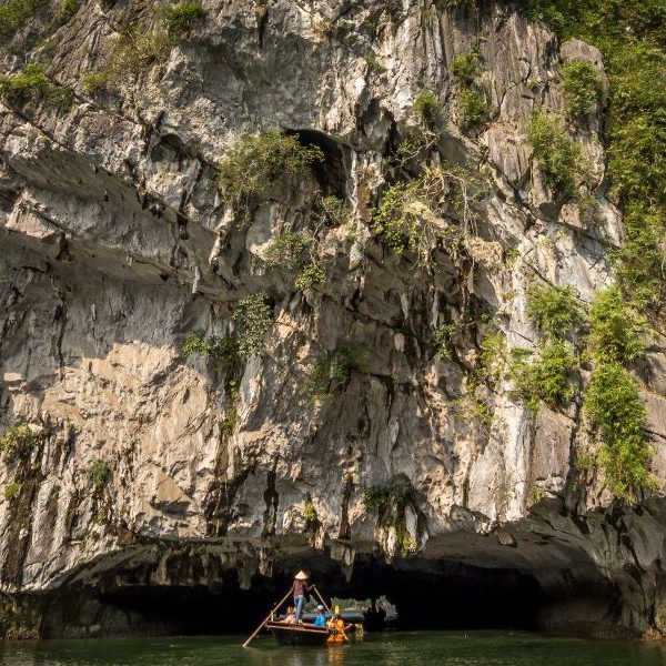 bright cave in halong bay