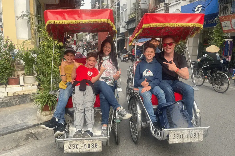 cyclo riding during your trip with vietnam local tour operators