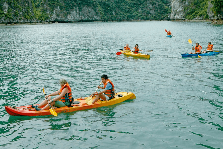 Kayaking in Ha Long Bay - Vietnam tour package