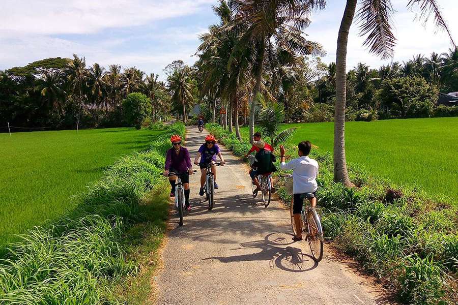 Biking in Tan Phong Island - Multi country tour