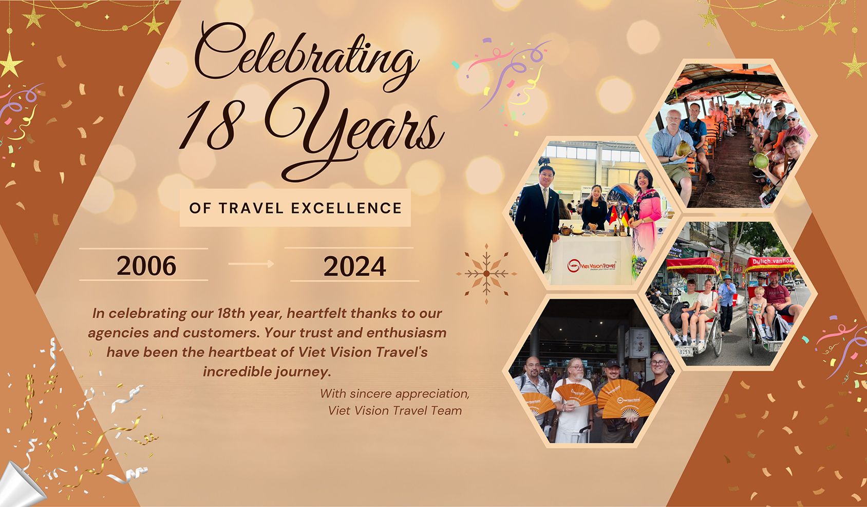 Celebrating 18 years of Viet Vision Travel