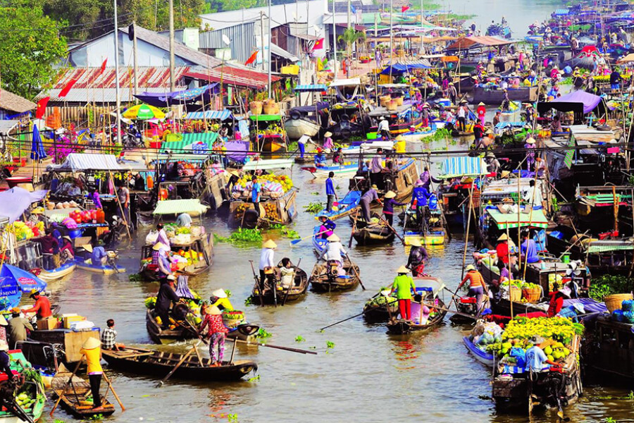 Cai Be floating market - Multi country tour