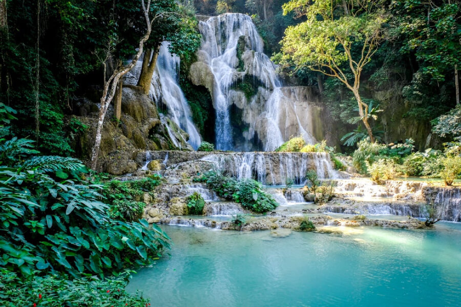 Kuang-Si-waterfall - Multi country tour