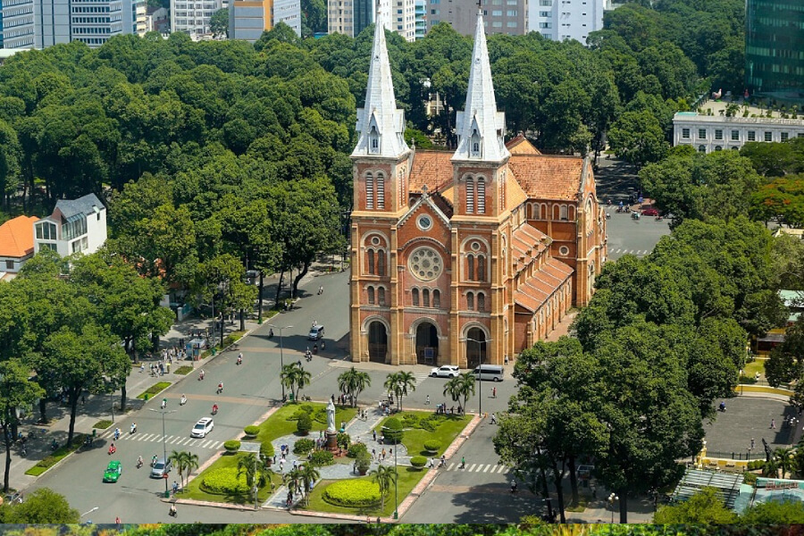 Saigon Notre Dame Cathedral - Multi country tour