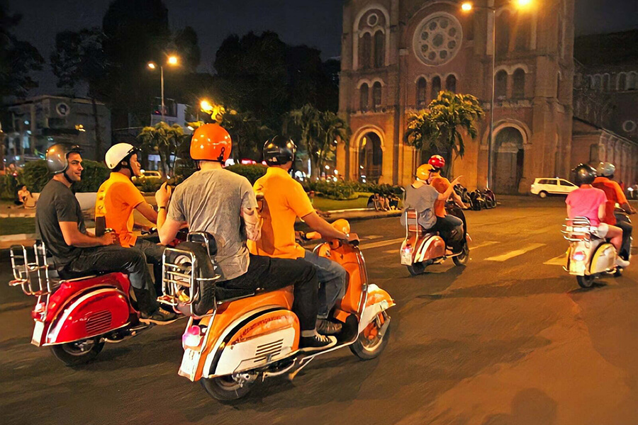Vespa Saigon After Dark- Vietnam tour packages