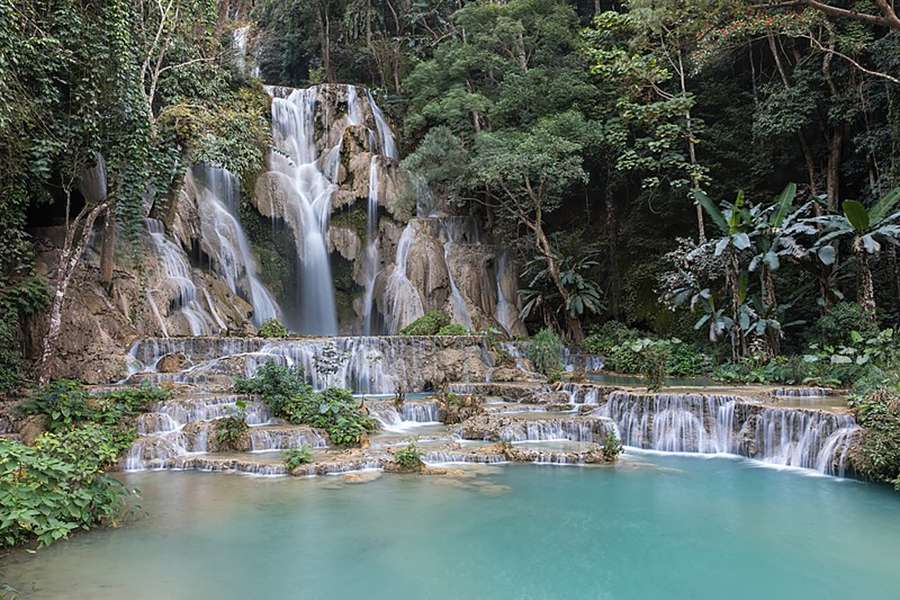 Khouang Si waterfalls, Laos - Multi country tour