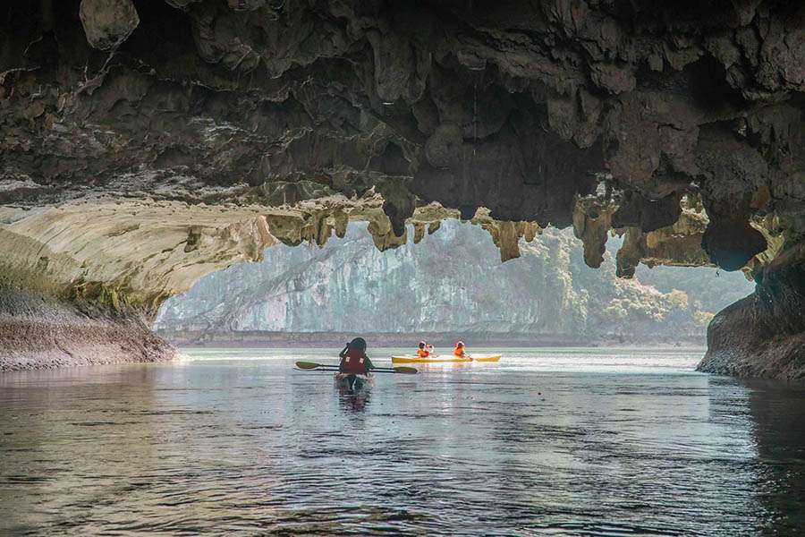 Light and Dark Cave - Vietnam adventure tours
