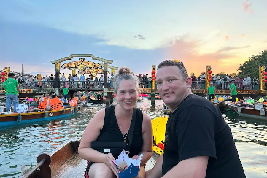 couple visiting hoi an